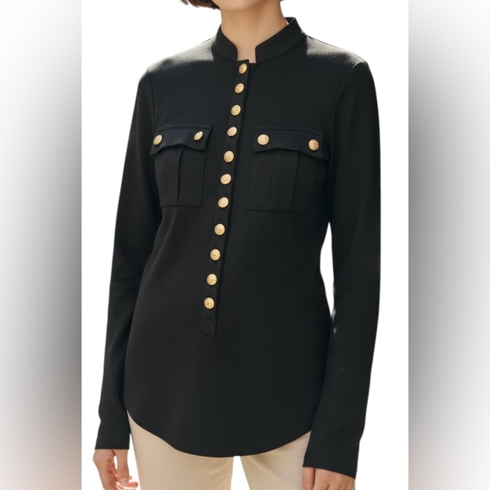 Balmain black military top